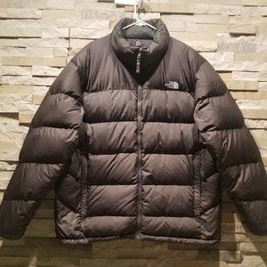 North Face Grey 2X Mens XXL Winter Goose Down Puffer Nuptse Jacket Coat Gray